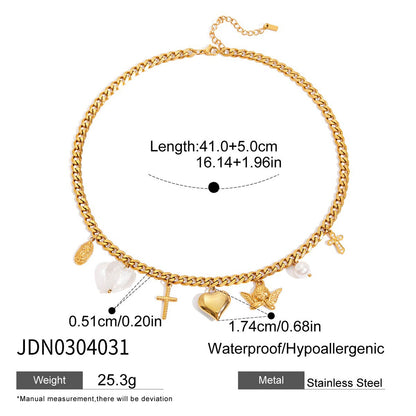 Tarnish-Free Stainless Steel Heart Necklace – Everyday Elegance