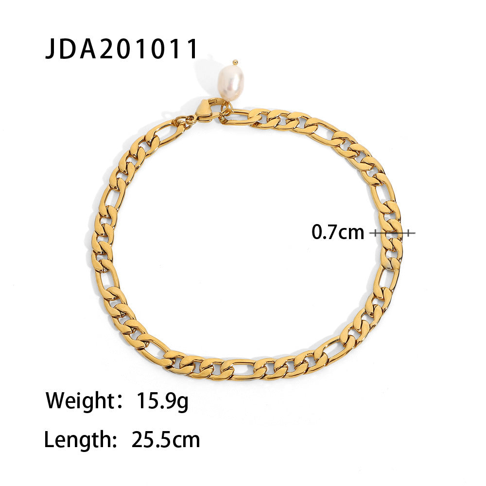 18K Gold Micro Cross Anklet – Minimalist Vintage Style