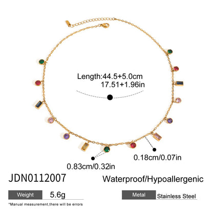 Tarnish-Free Titanium Steel Chain with Zircon – Everyday Elegance