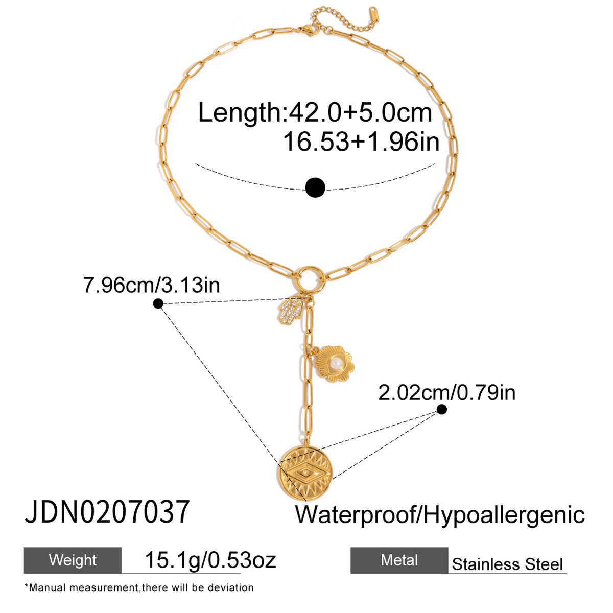 Sleek Titanium Steel Cross Necklace – Versatile Layer Piece