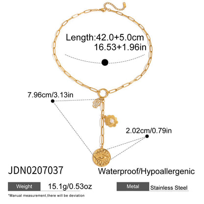 Sleek Titanium Steel Cross Necklace – Versatile Layer Piece
