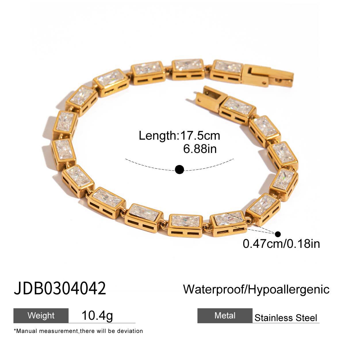Titanium Steel Tennis Chain Bracelet – Stackable & Waterproof