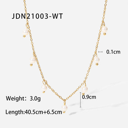 Tarnish-Free Titanium Steel Chain with Zircon – Everyday Elegance