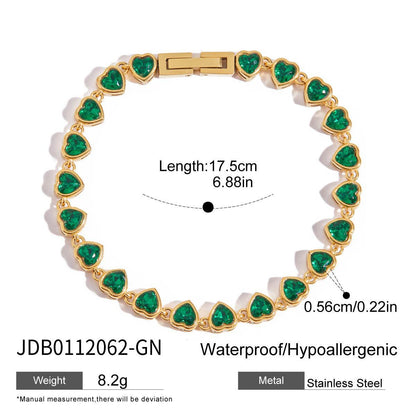 Titanium Steel Tennis Chain Bracelet – Stackable & Waterproof