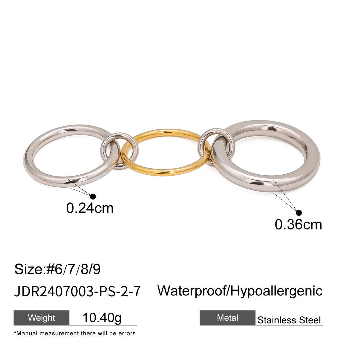 Layered Pearl Ring & Bracelet Set – Titanium Steel · Waterproof · Tarnish-Free