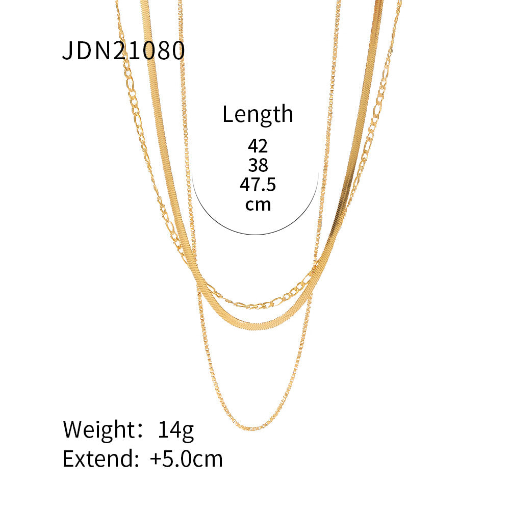 3-Layer Titanium Steel Choker Set – Stacked Luxury