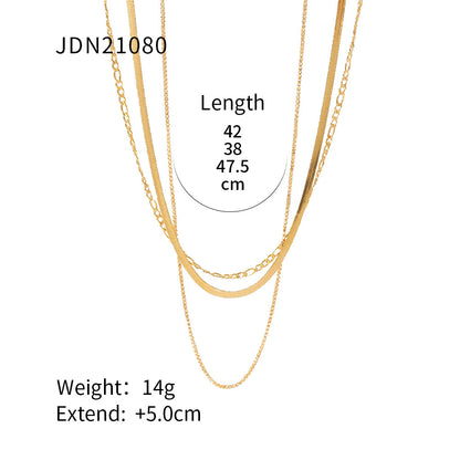 3-Layer Titanium Steel Choker Set – Stacked Luxury