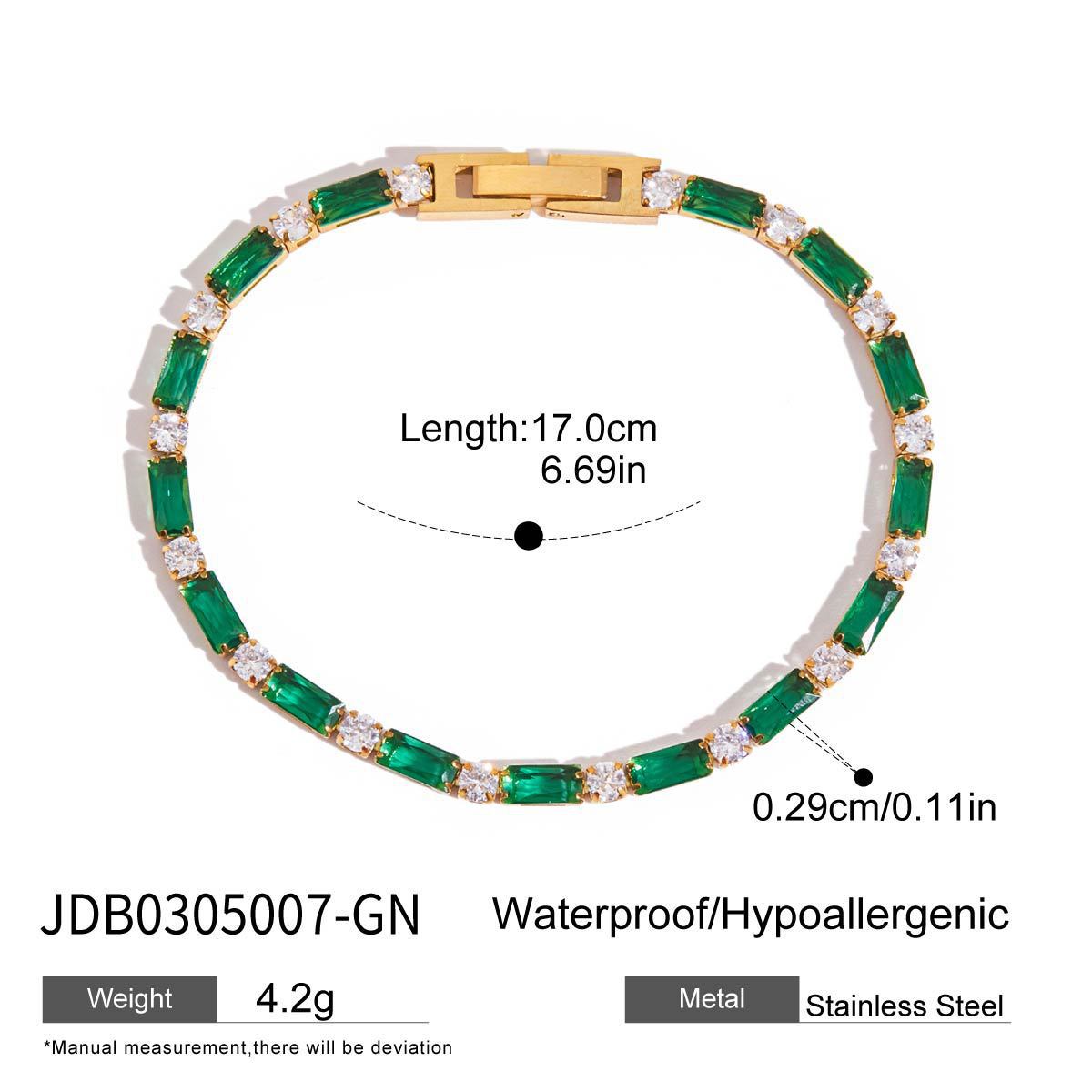 Titanium Steel Tennis Chain Bracelet – Stackable & Waterproof