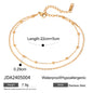 18K Gold Micro Cross Anklet – Minimalist Vintage Style