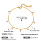 18K Gold Micro Cross Anklet – Minimalist Vintage Style