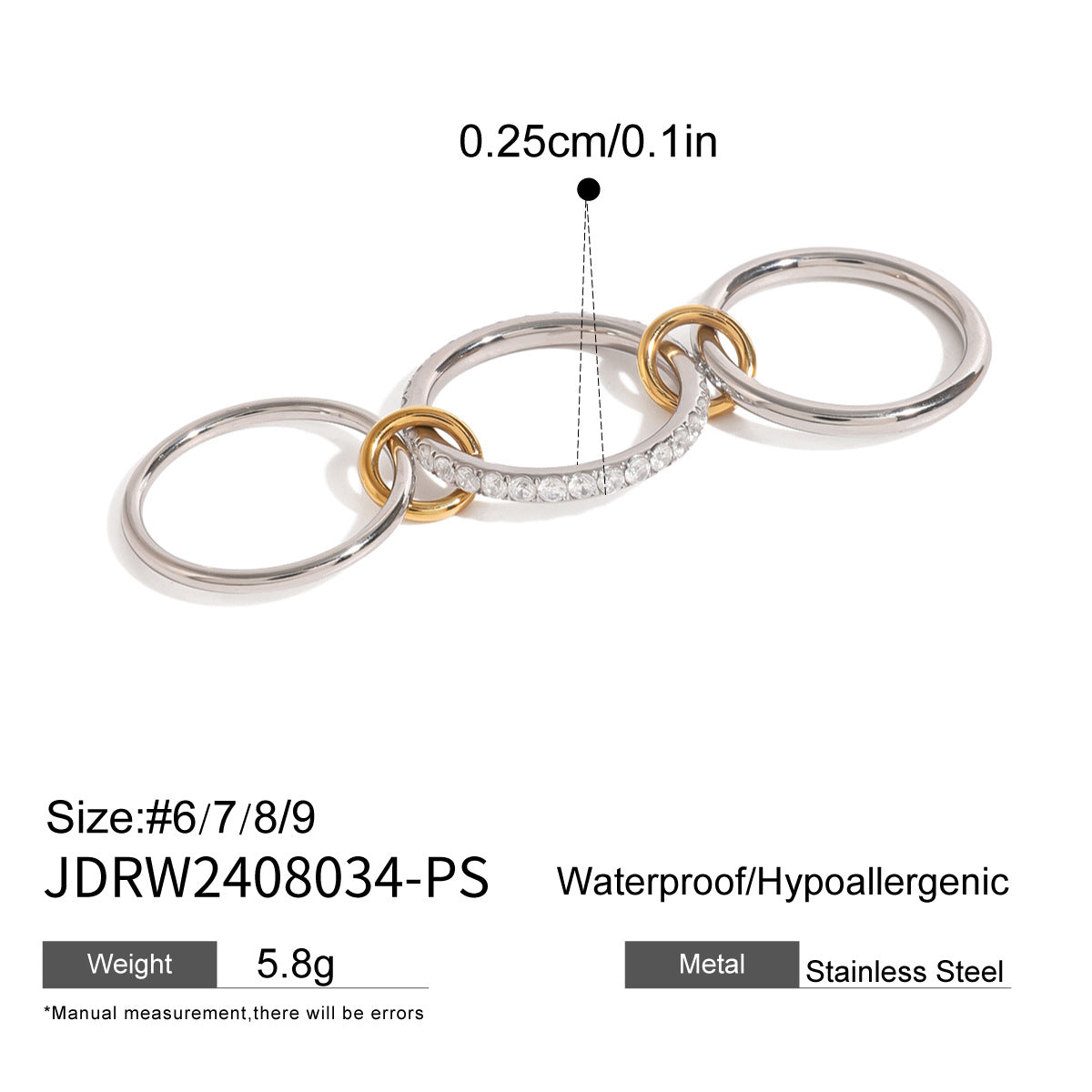Layered Pearl Ring & Bracelet Set – Titanium Steel · Waterproof · Tarnish-Free