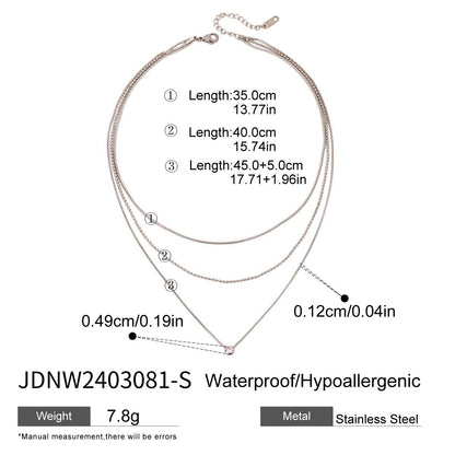 3-Layer Titanium Steel Choker Set – Stacked Luxury