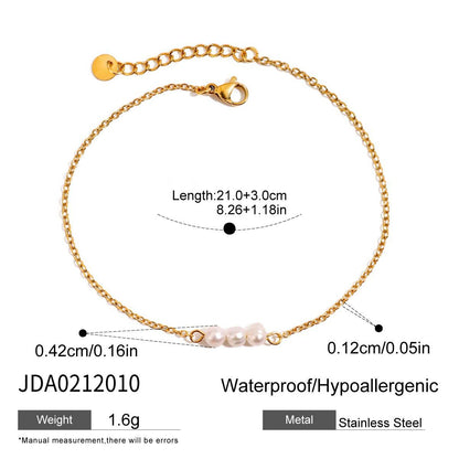 18K Gold Micro Cross Anklet – Minimalist Vintage Style