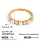 Layered Pearl Ring & Bracelet Set – Titanium Steel · Waterproof · Tarnish-Free