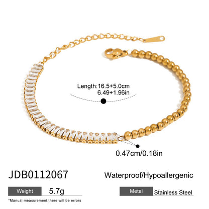 Titanium Steel Tennis Chain Bracelet – Stackable & Waterproof