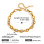 Gold Titanium Steel Heart Zircon Bracelet – Chic & Playful