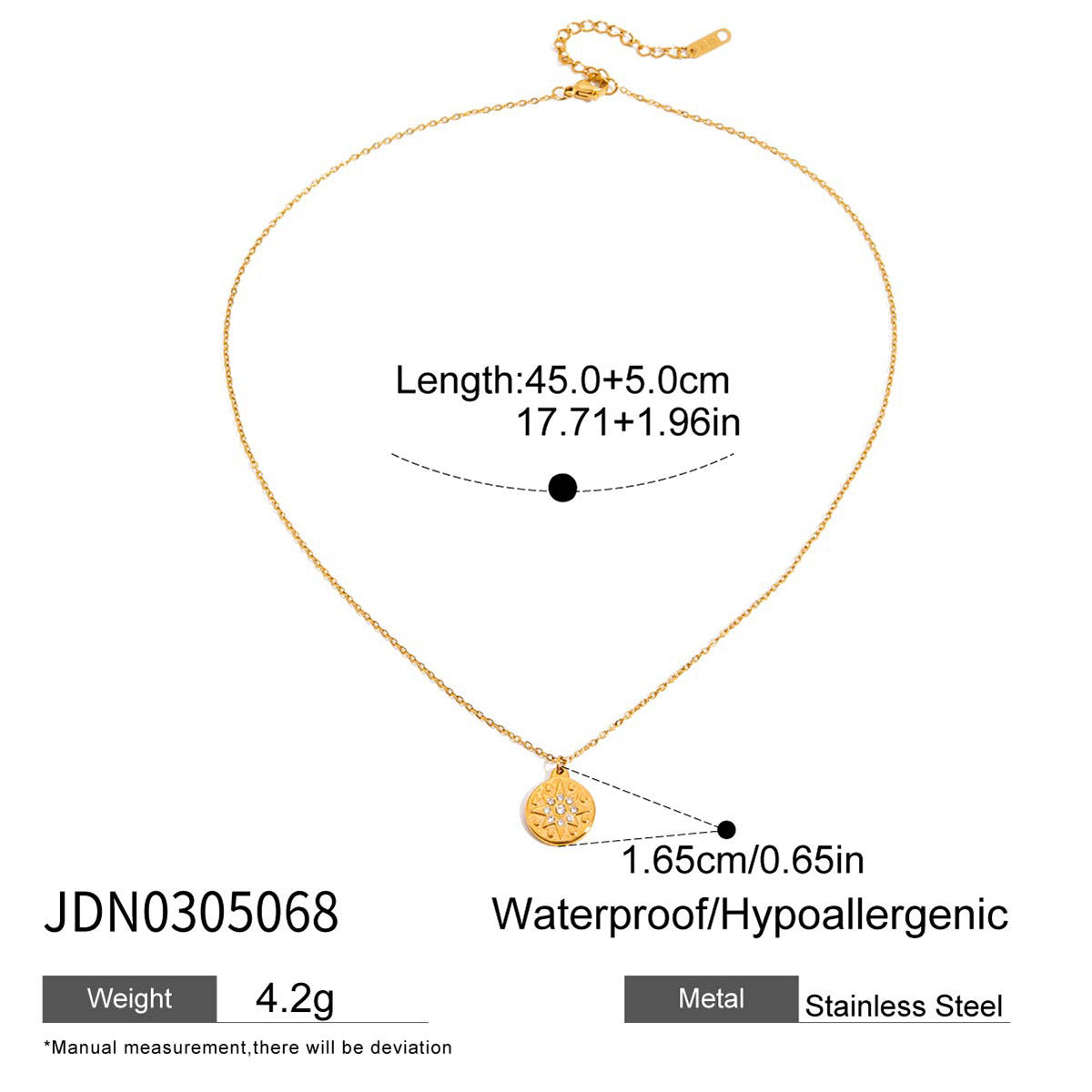 Crystal Star Pendant Necklace – Shiny & Minimalist