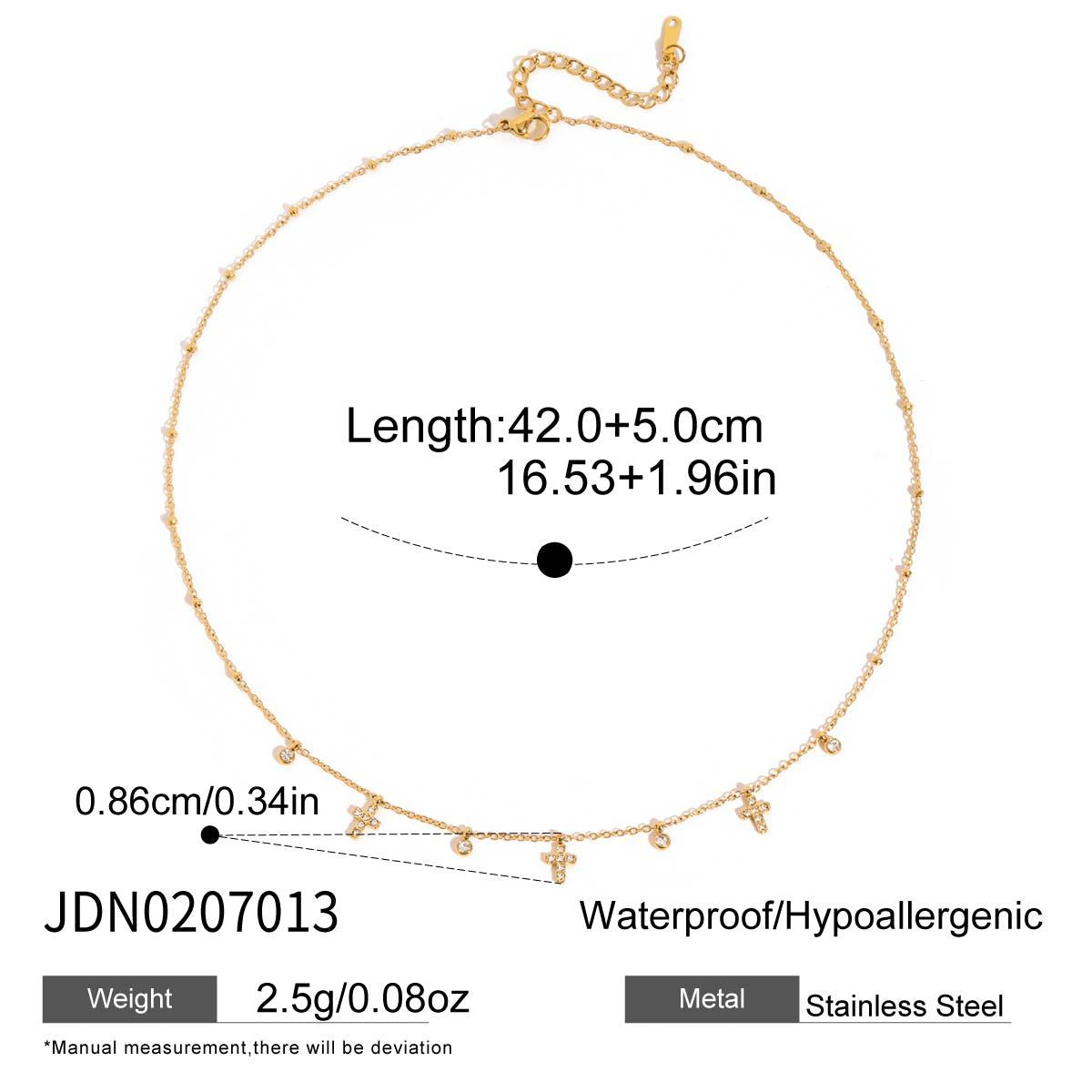 Tarnish-Free Titanium Steel Chain with Zircon – Everyday Elegance