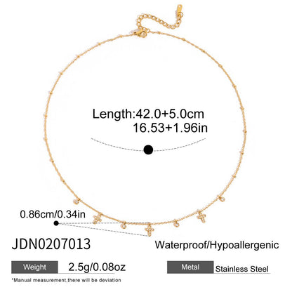 Tarnish-Free Titanium Steel Chain with Zircon – Everyday Elegance