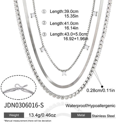 3-Layer Titanium Steel Choker Set – Stacked Luxury