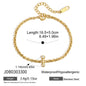 Stainless Steel Zircon Stackable Bracelet – Tarnish-Free · 18K Gold Finish