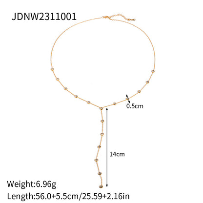 18K Gold Titanium Steel Necklace – Timeless Shine