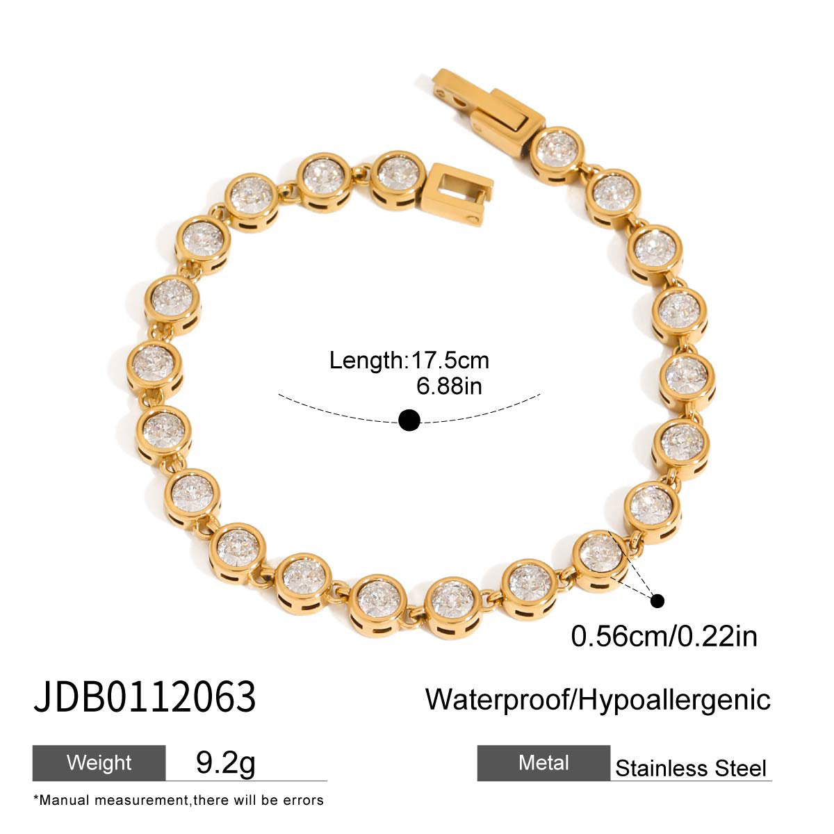 Evil Eye Stainless Steel Zircon Bracelet – Protective & Stylish