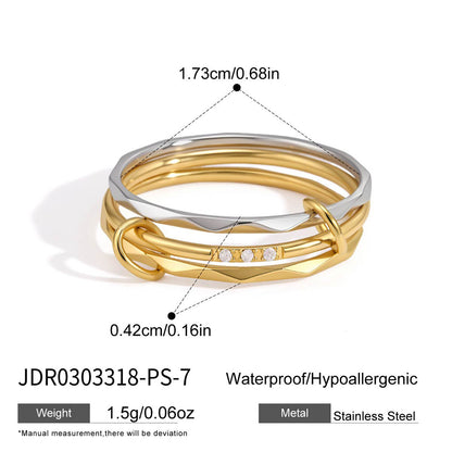 Layered Pearl Ring & Bracelet Set – Titanium Steel · Waterproof · Tarnish-Free