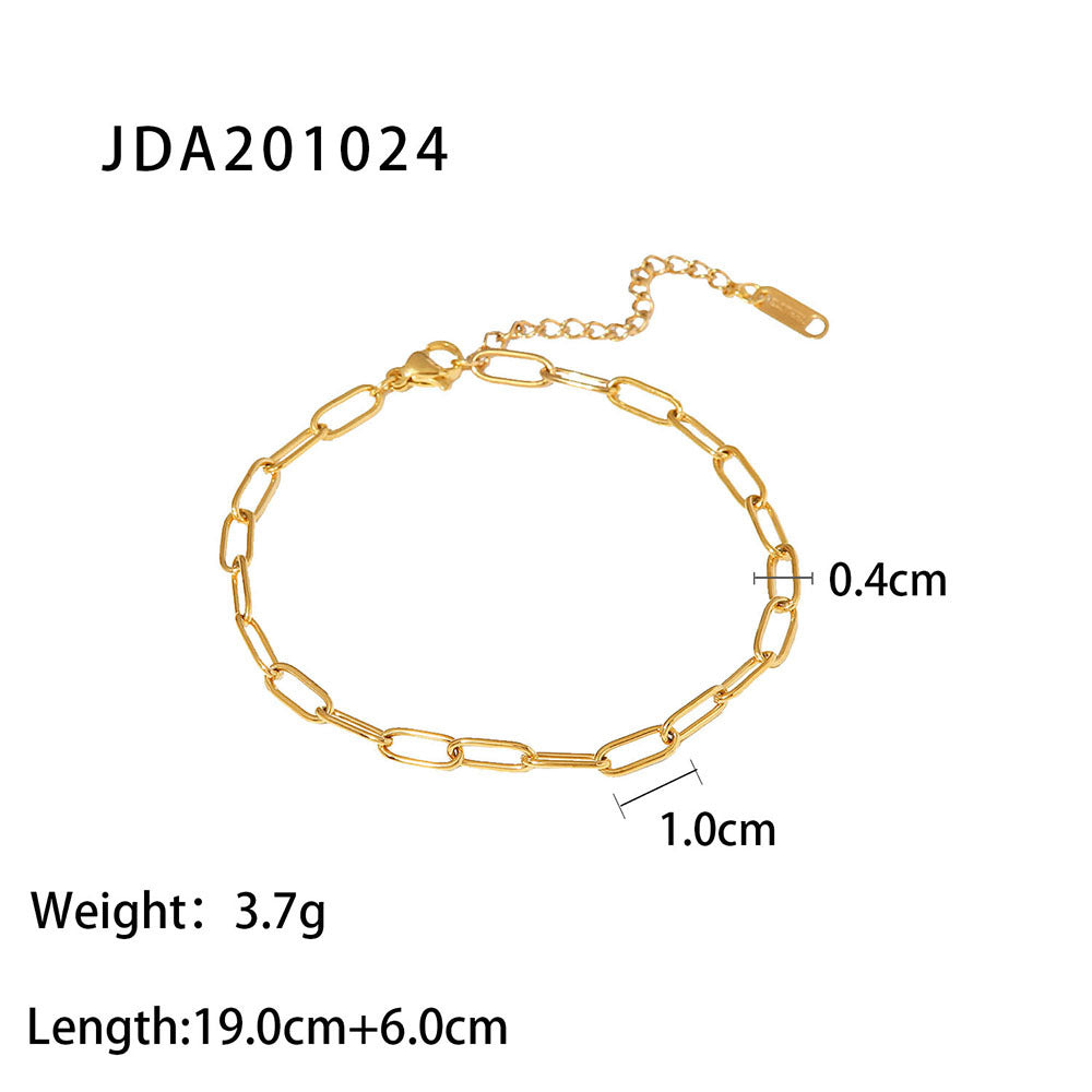 18K Gold Micro Cross Anklet – Minimalist Vintage Style