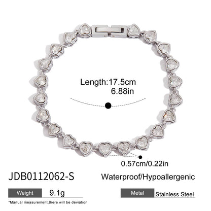 Titanium Steel Tennis Chain Bracelet – Stackable & Waterproof