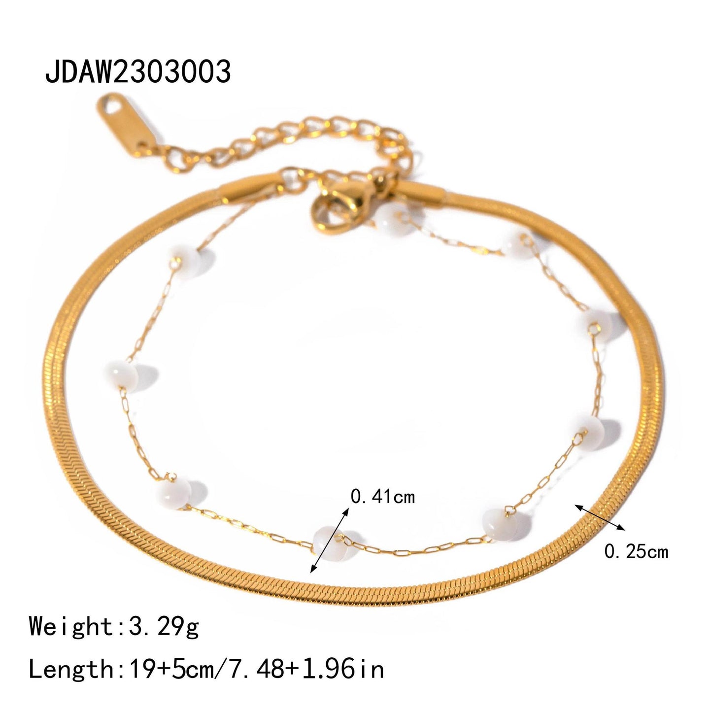 18K Gold Micro Cross Anklet – Minimalist Vintage Style