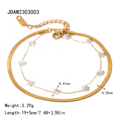 18K Gold Micro Cross Anklet – Minimalist Vintage Style