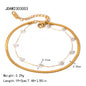 18K Gold Micro Cross Anklet – Minimalist Vintage Style