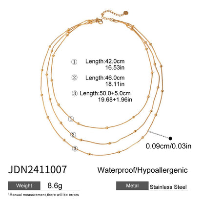 3-Layer Titanium Steel Choker Set – Stacked Luxury