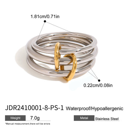 Layered Pearl Ring & Bracelet Set – Titanium Steel · Waterproof · Tarnish-Free