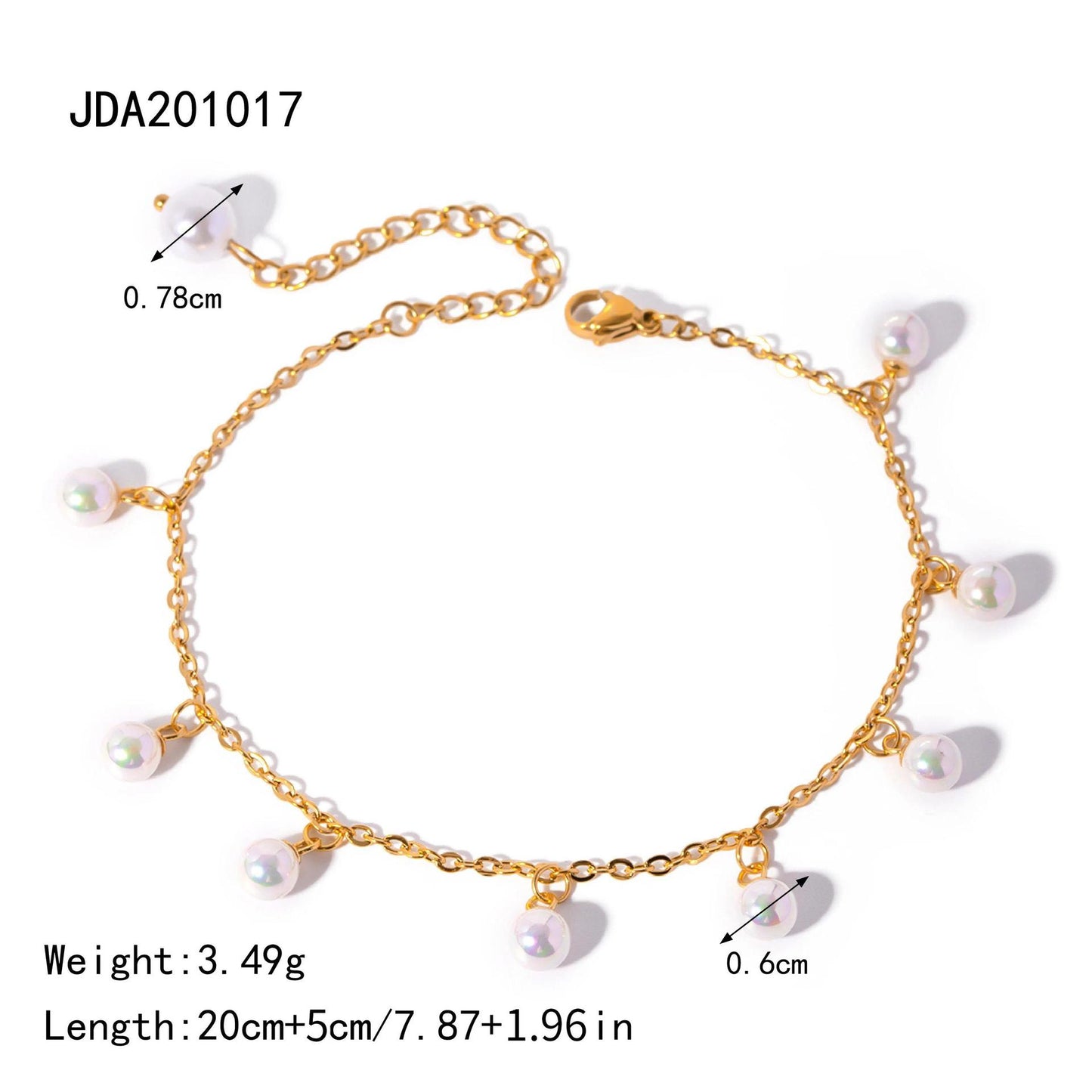 18K Gold Micro Cross Anklet – Minimalist Vintage Style