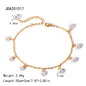 18K Gold Micro Cross Anklet – Minimalist Vintage Style