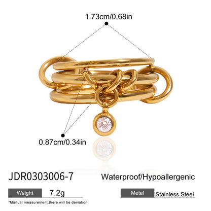 Layered Pearl Ring & Bracelet Set – Titanium Steel · Waterproof · Tarnish-Free