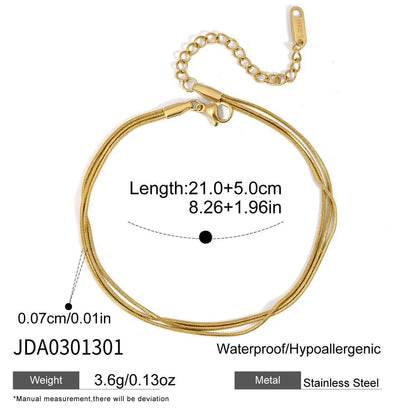 18K Gold Micro Cross Anklet – Minimalist Vintage Style