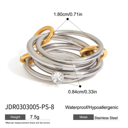 Layered Pearl Ring & Bracelet Set – Titanium Steel · Waterproof · Tarnish-Free