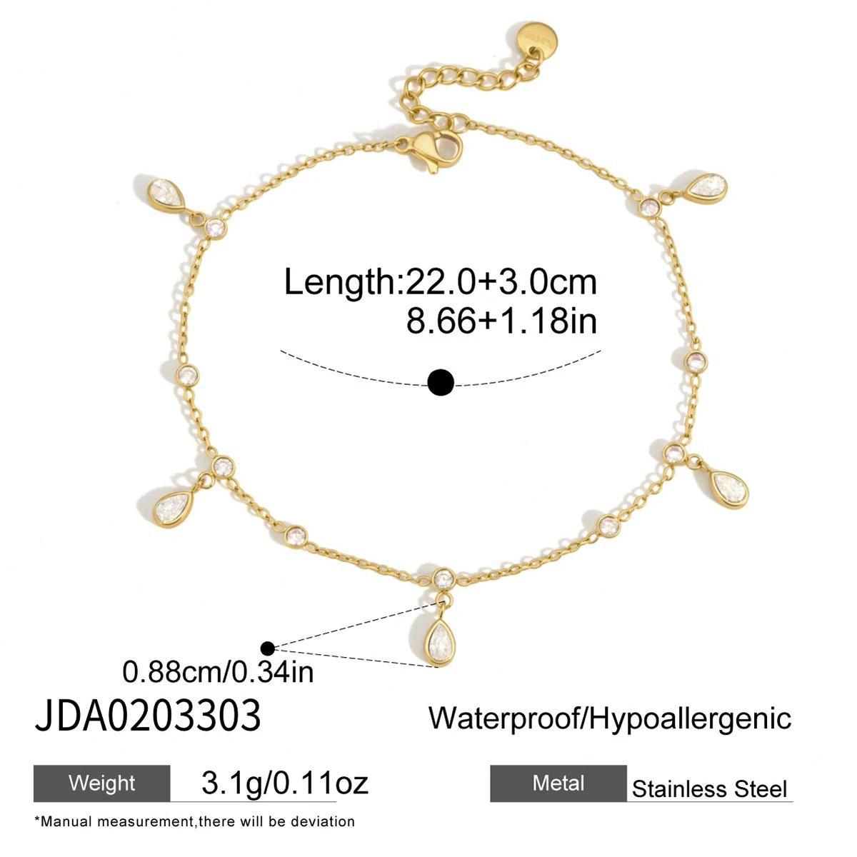 18K Gold Micro Cross Anklet – Minimalist Vintage Style