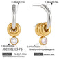 Stainless Steel Zircon Stud Earrings – Minimalist Shine