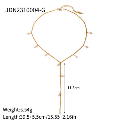 Sleek Titanium Steel Cross Necklace – Versatile Layer Piece