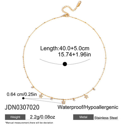 Tarnish-Free Titanium Steel Chain with Zircon – Everyday Elegance