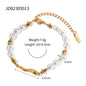 Tarnish-Free Stainless Steel Beaded Bracelet with Pearl