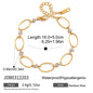 Gold Titanium Steel Heart Zircon Bracelet – Chic & Playful