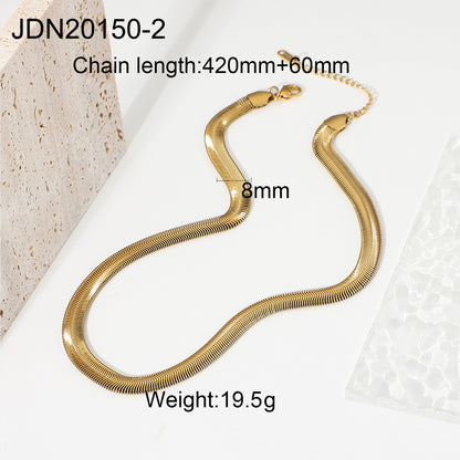 Sleek Teardrop Pendant Chain – Waterproof & Tarnish-Free