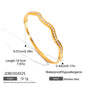 Tarnish-Free Stainless Steel Bangle with Crystal Detail