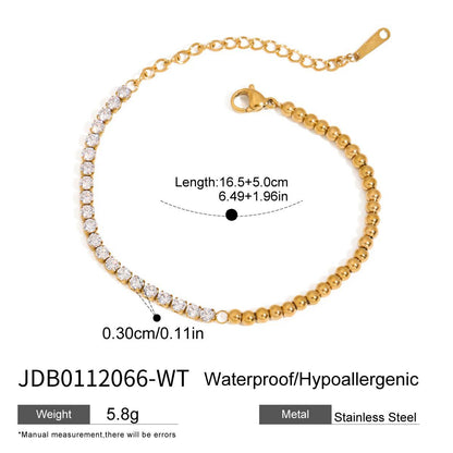 Titanium Steel Tennis Chain Bracelet – Stackable & Waterproof