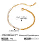 Titanium Steel Tennis Chain Bracelet – Stackable & Waterproof